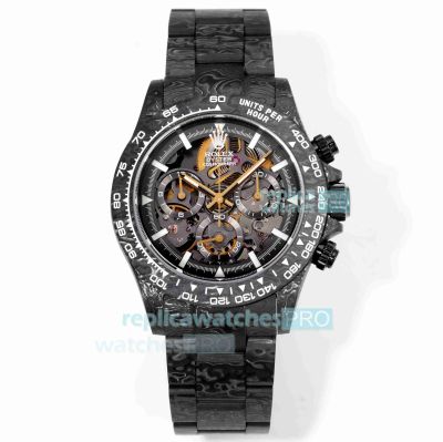 TWF Super Clone Rolex Cosmos Daytona Skeleton Dial 40mm Full Carbon Fiber DIW Watch 
